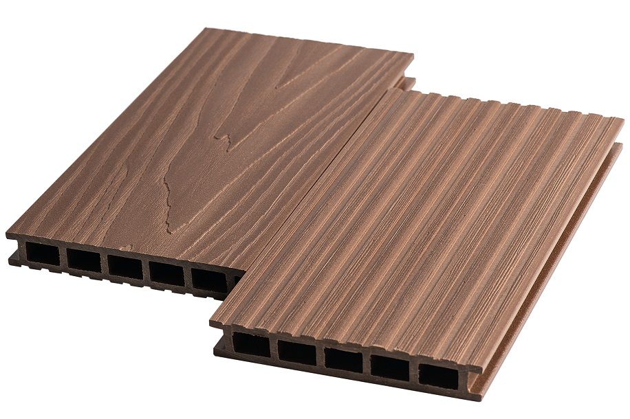 Террасная доска Экодэк Брайт Макс Кантри 3D, цвет Каштан фото 1