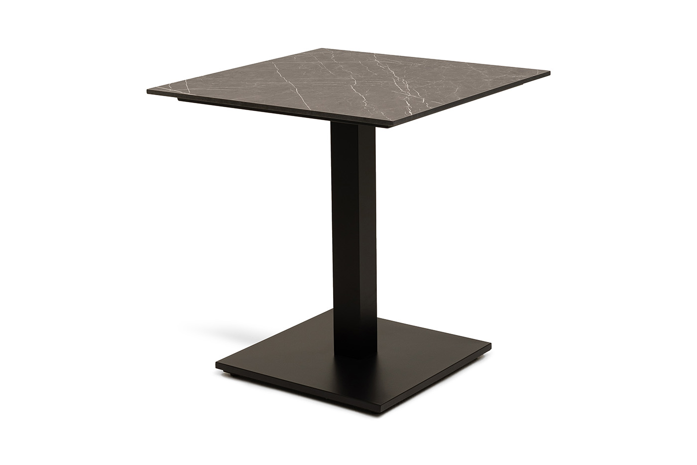 Каффе стол из HPL квадратный 70х70см, цвет серый мрамор фото 1