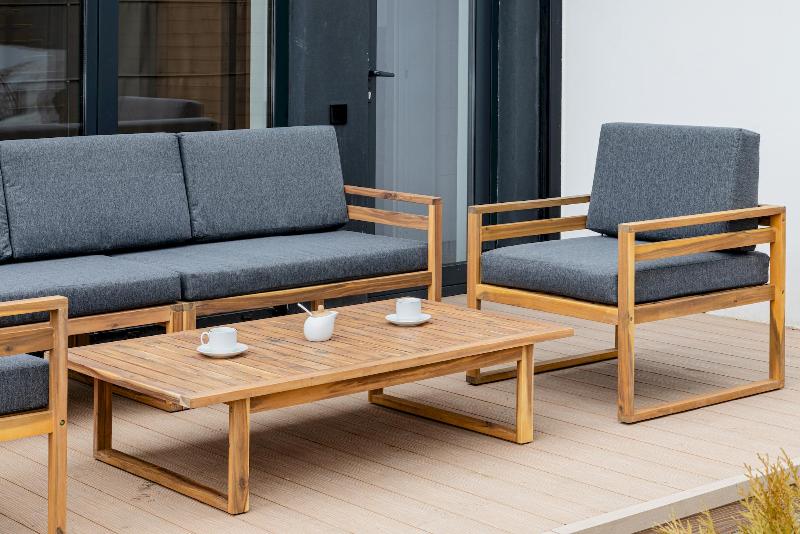 Лаунж-зона Brooklyn Royal Family из дерева, цвет серый фото 4