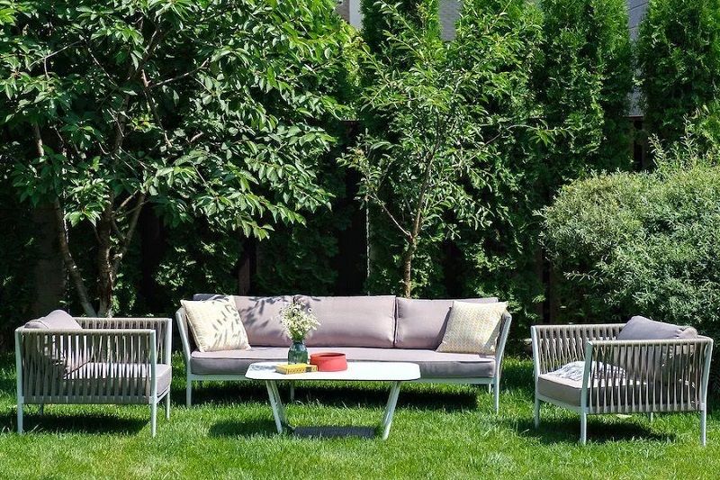 Диван трехместный Касабланка 4SIS из роупа (веревки), цвет бежевый фото 6