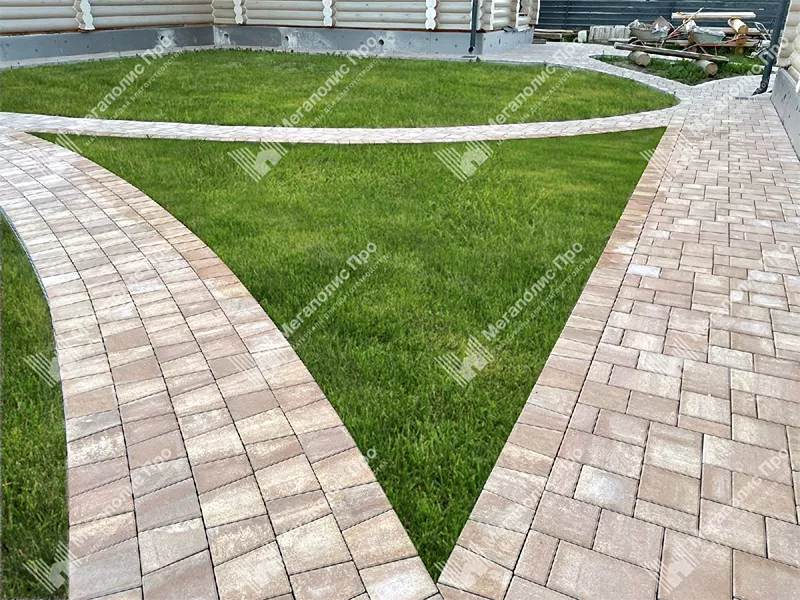 Тротуарная плитка Braer СТАРЫЙ ГОРОД ВЕЙМАР 60 мм Colormix Миндаль фото 3