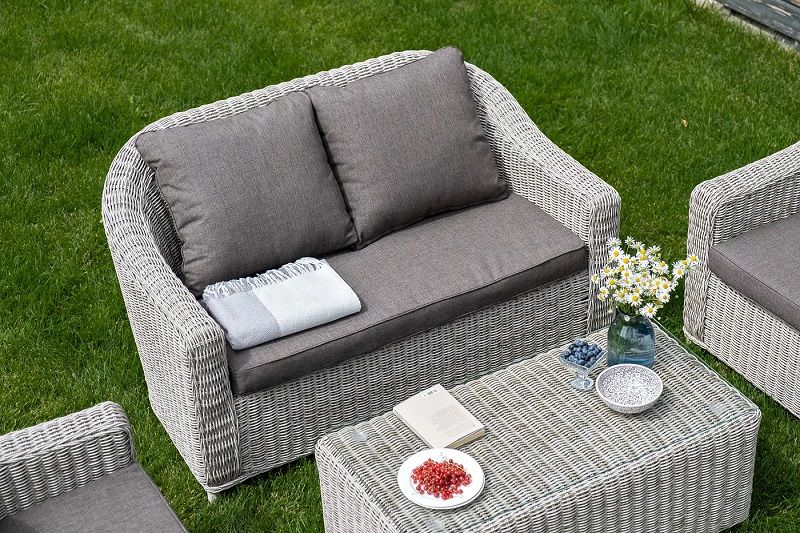 Диван двухместный Кон Панна 4SIS из искусственного ротанга, цвет бежевый фото 7