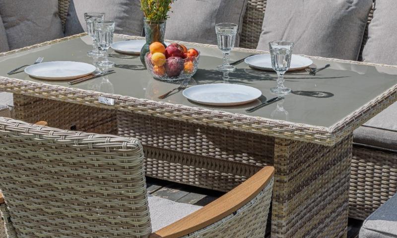 Угловой комплект Zorro Wood Double Royal Family из искусственного ротанга, цвет бежевый фото 2