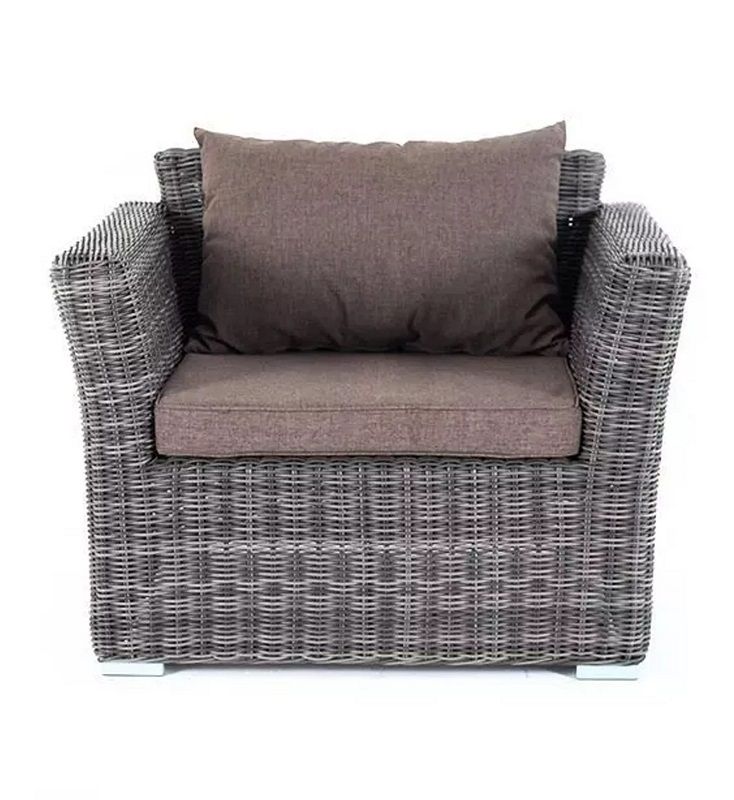 Кресло Капучино 4SIS из искусственного ротанга, цвет графит фото 2