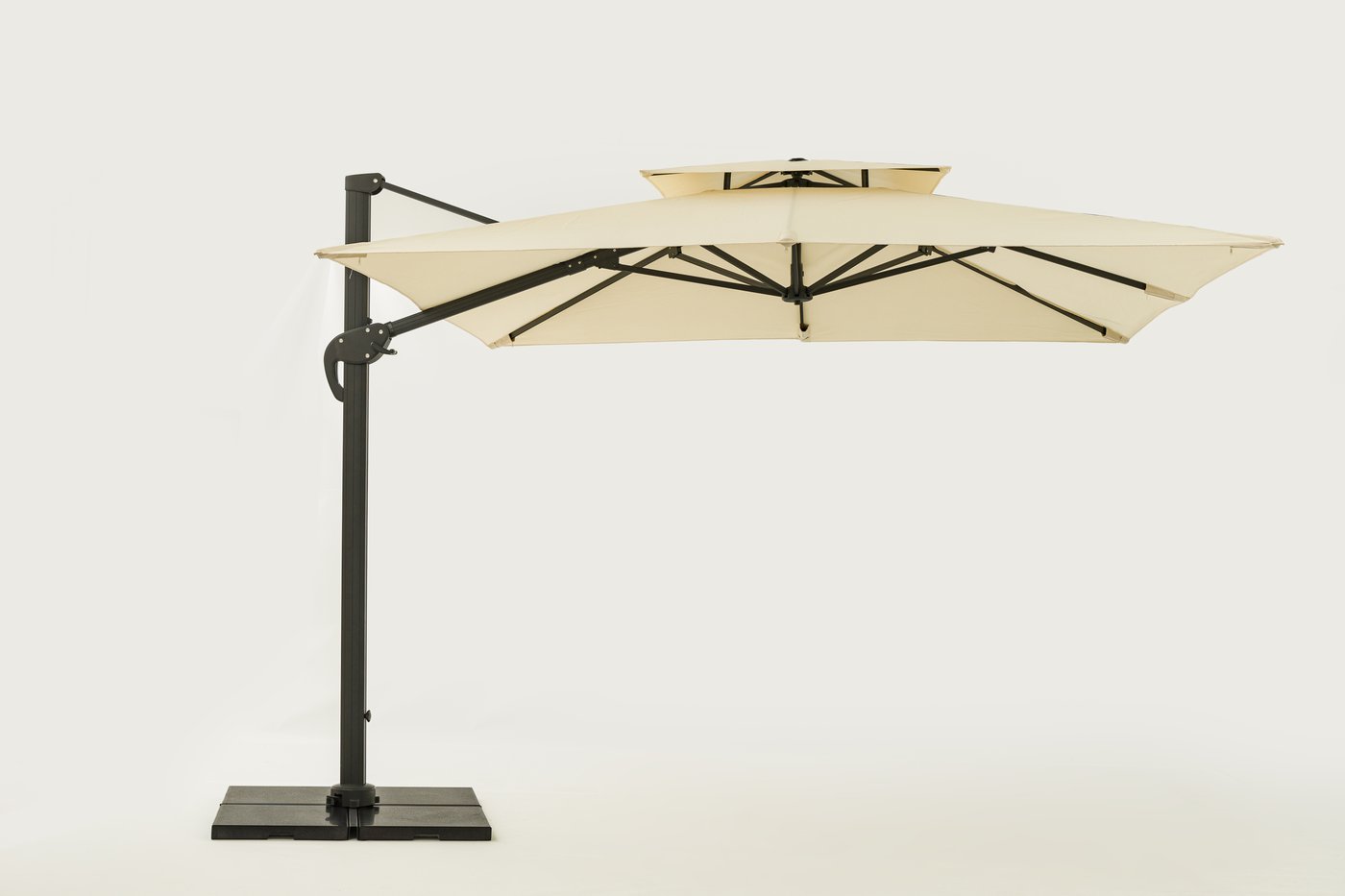 Садовый зонт Varallo Brafritid антрацит/бежевый, алюминий фото 1