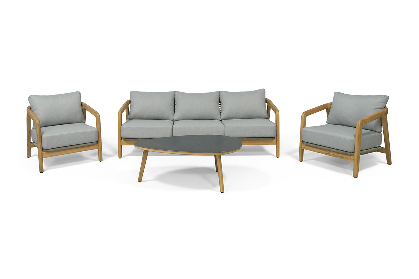 Лейпциг лаунж-зона из тика на 5 персон, цвет серый фото 3