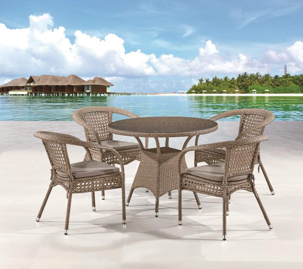 Комплект плетеной мебели Лион-1B T220CT/Y32-W56 Light brown 4Pcs фото 1
