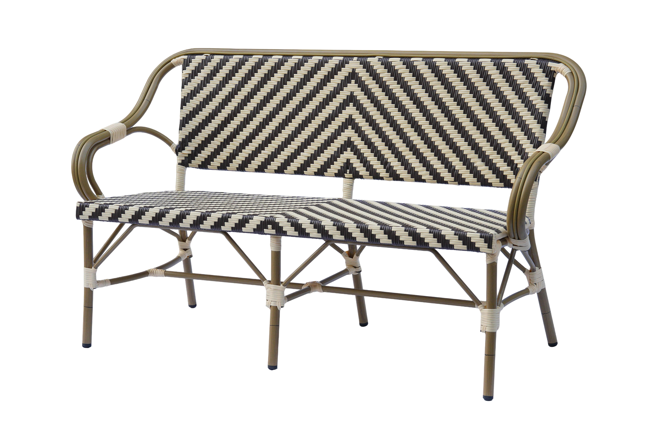 Кабри диван двухместный из искусственного ротанга, цвет бежево-коричневый фото 1