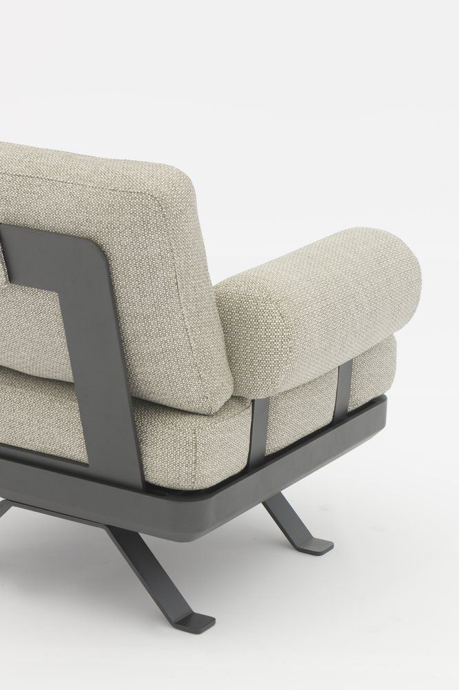 Комплект лаунж мебели Lund Brafritid с креслом, антрацит/серый, алюминий фото 8