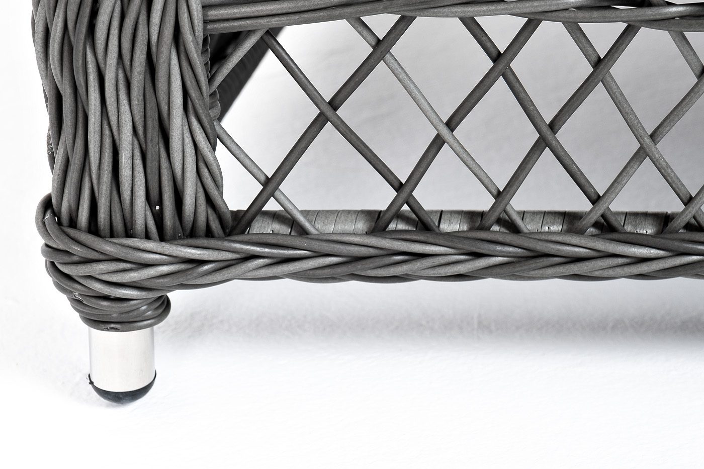 Гранд Латте диван трехместный из искусственного ротанга, цвет графит фото 4