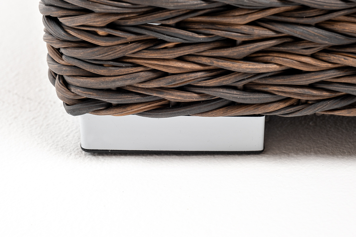 Лунго плетеная оттоманка с подушкой (гиацинт), цвет коричневый фото 6