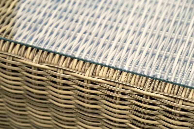 Журнальный столик Лунго 4SIS из искусственного ротанга, цвет соломенный фото 3