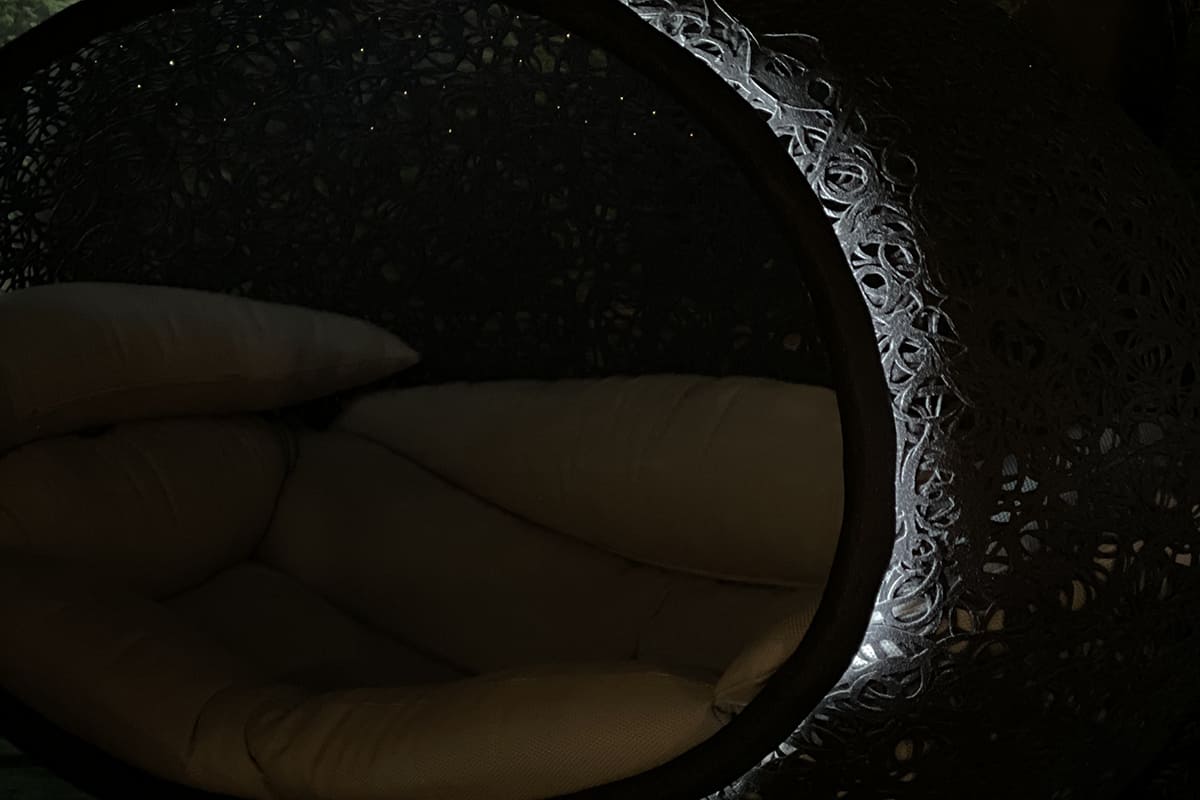 Подвесное кресло Vitgarden Bios Hide Conture из базальта, цвет черный фото 2