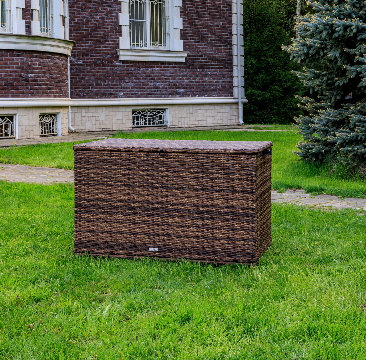 Сундук для хранения Karl 120 Royal Family из искусственного ротанга c колесиками, цвет коричневый фото 1