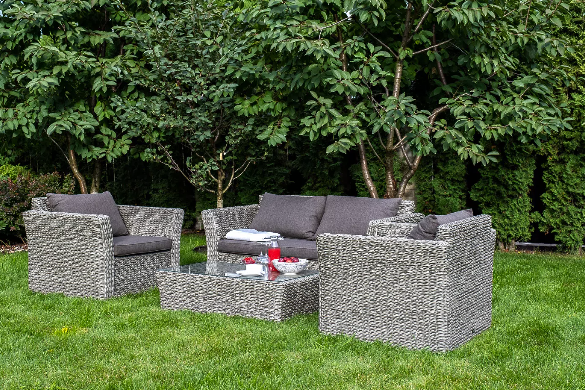 Лаунж-зона Капучино Сингл 4SIS из искусственного ротанга (гиацинт), цвет серый фото 4