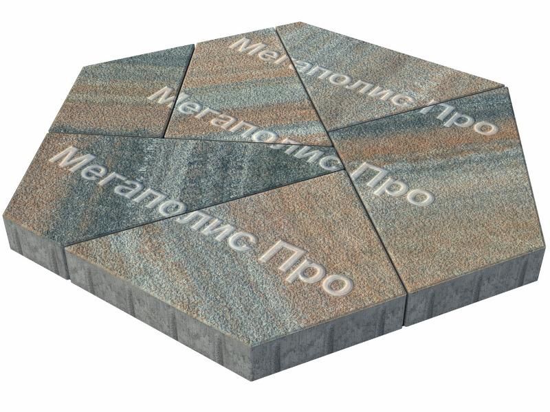 Тротуарная плитка Выбор Оригами Б.4.Фсм.8 80 мм Листопад Гранит Клен фото 2