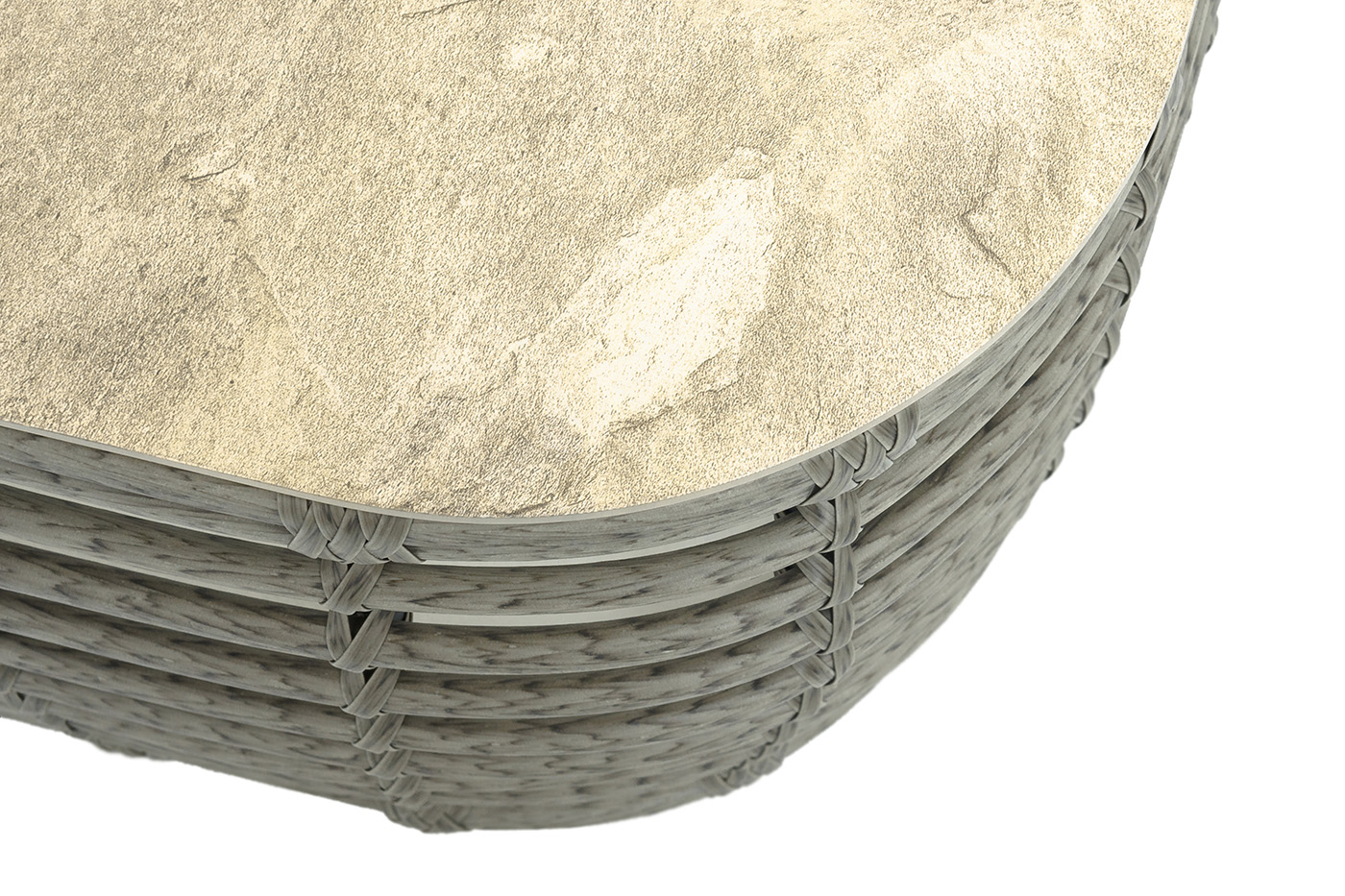 Ницца журнальный столик из искусственного ротанга, цвет серый фото 6