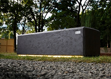 Stonehenge bench с подсветкой Concretika 100x50x60 см