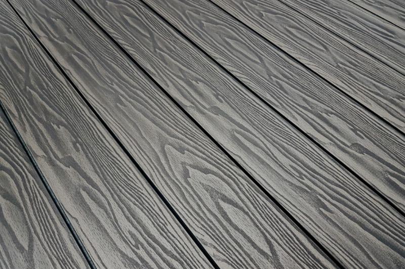 Террасная доска Террапол Смарт 3D Полнотелая с пазом 4000 или 3000х130х22 мм, цвет Черное Дерево фото 1