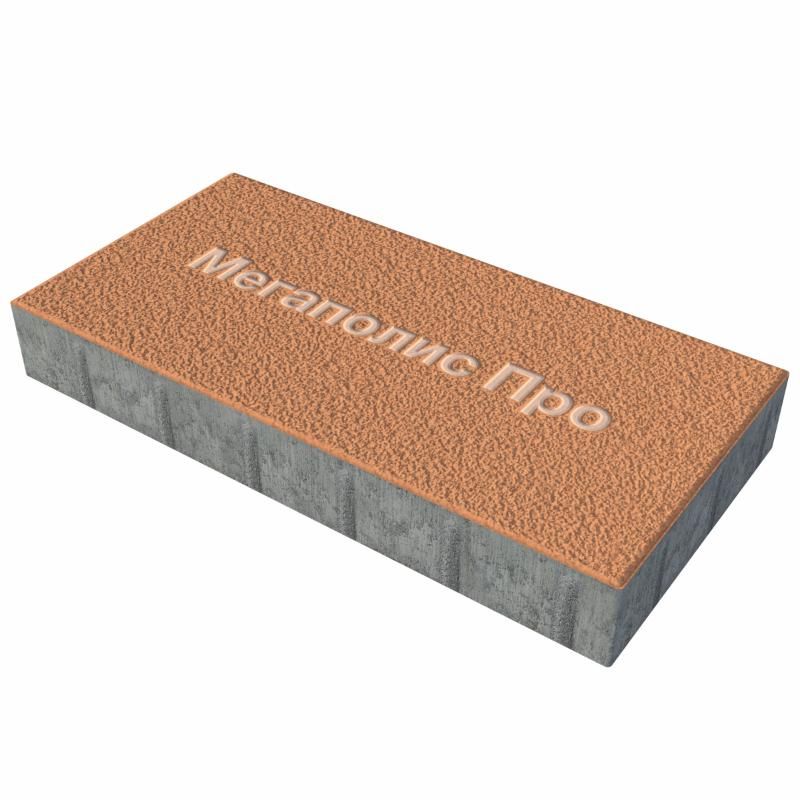 Тротуарная плитка Выбор Прямоугольник Б.5.П.10 600х300х100 мм Оранжевый Гранит фото 1
