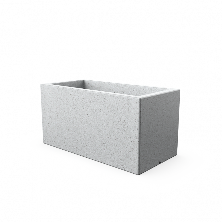 Кашпо Berkano Cubric 80x40 White Granite фото 1