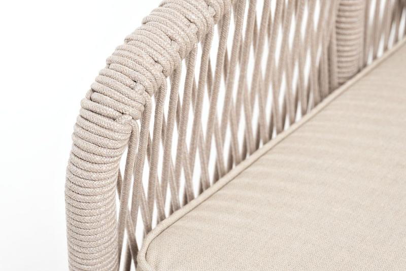 Диван двухместный Канны 4SIS из роупа (веревки), каркас дуб, цвет бежевый фото 8