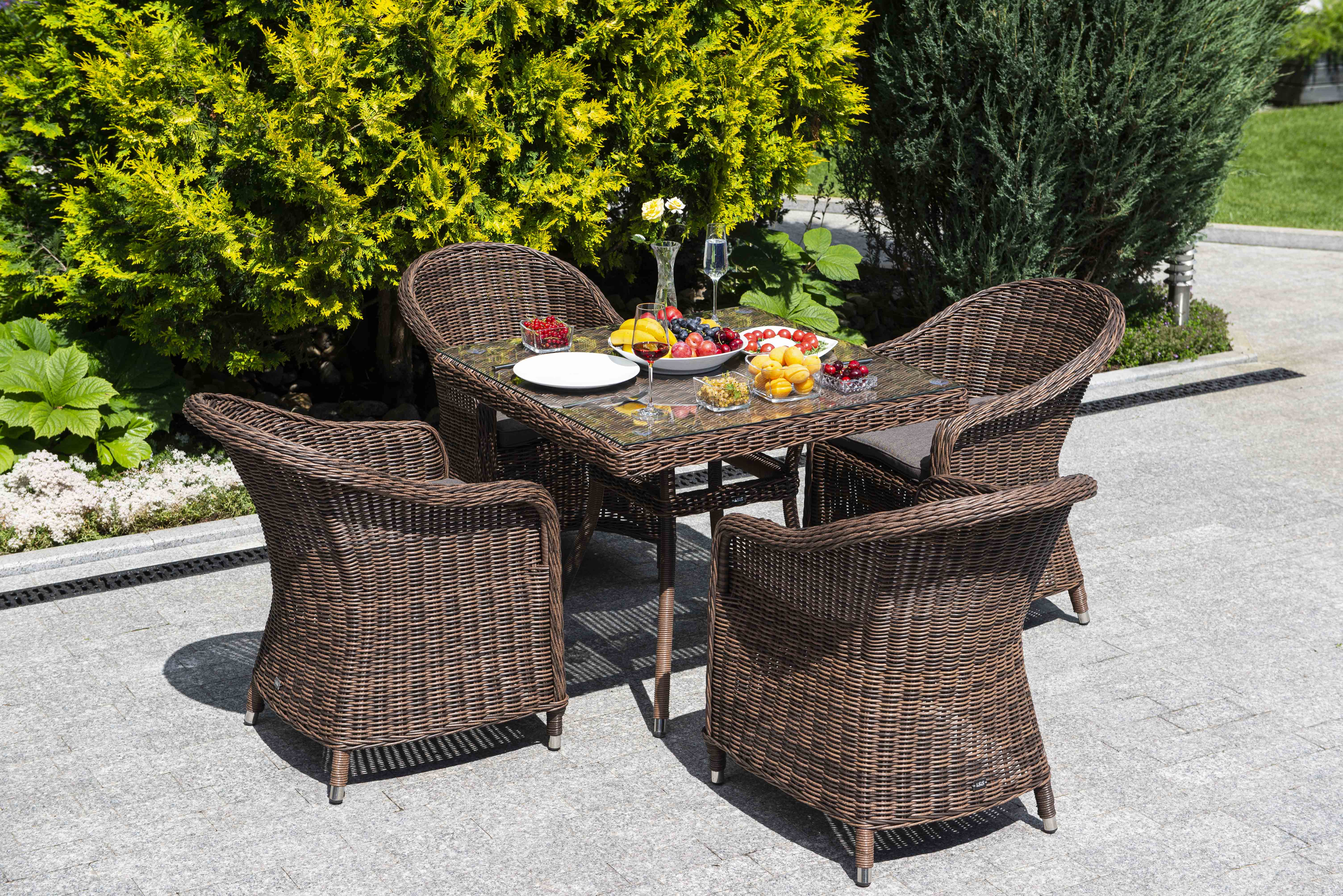 Равенна плетеное кресло из искусственного ротанга, цвет коричневый фото 4