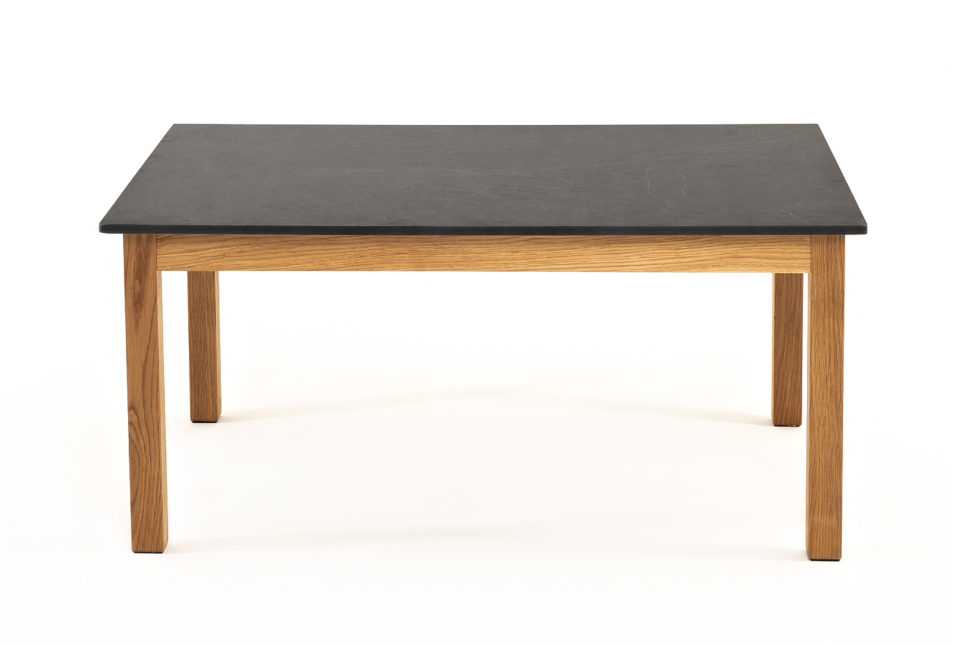 Канны журнальный столик из HPL 90х60, H40, основание дуб, цвет столешницы серый гранит фото 2