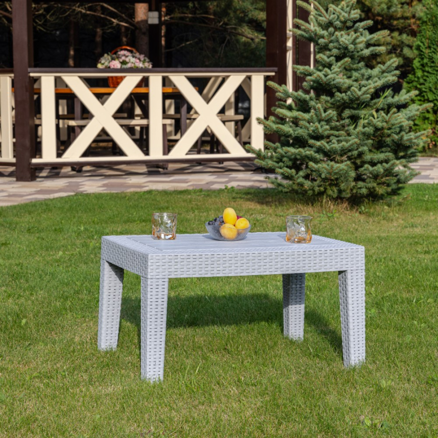 Обеденный комплект Lana M Royal Family из пластика, цвет светло-серый фото 5