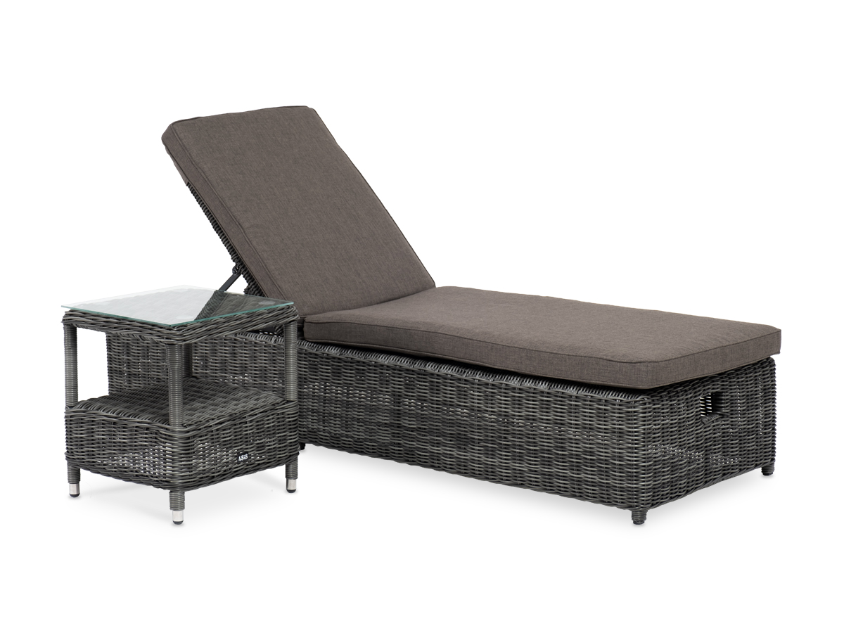 Рим комплект шезлонг со столиком, цвет графит фото 1