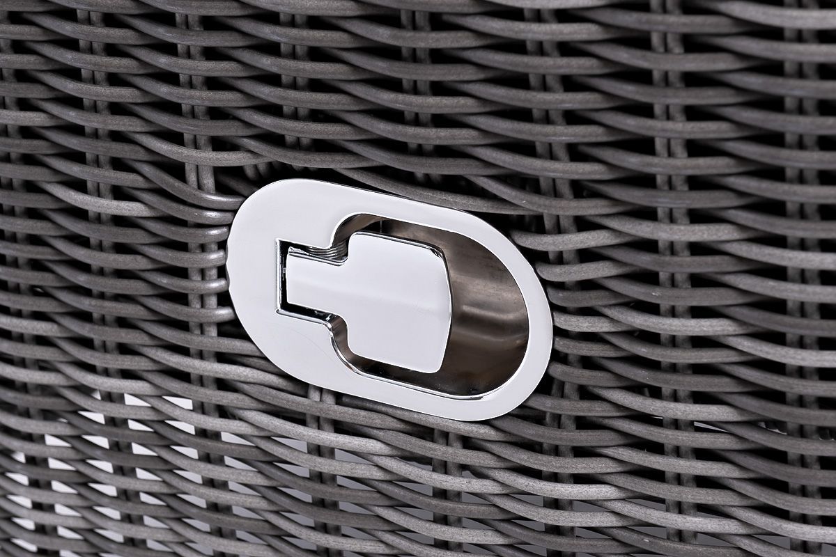 Плетеное кресло раскладное Форио 4SIS из искусственного ротанга, цвет графит фото 5