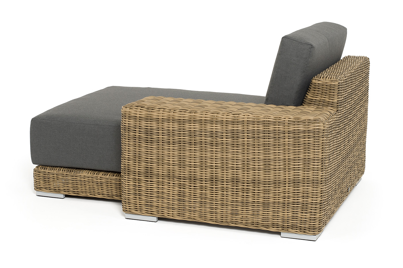 Капри кушетка из искусственного ротанга, цвет соломенный фото 4