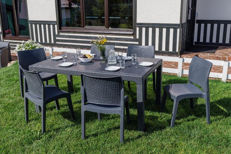 Обеденный комплект July M Royal Family из пластика, цвет графит фото 6