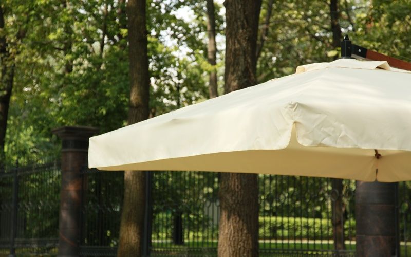 Уличный квадратный зонт Maestro Wood Royal Family с базой фото 3