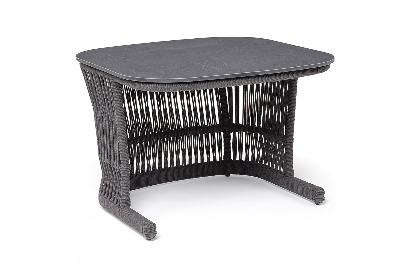 Лугано журнальный стол 76х76 H55 см из HPL, цвет серый гранит фото 2