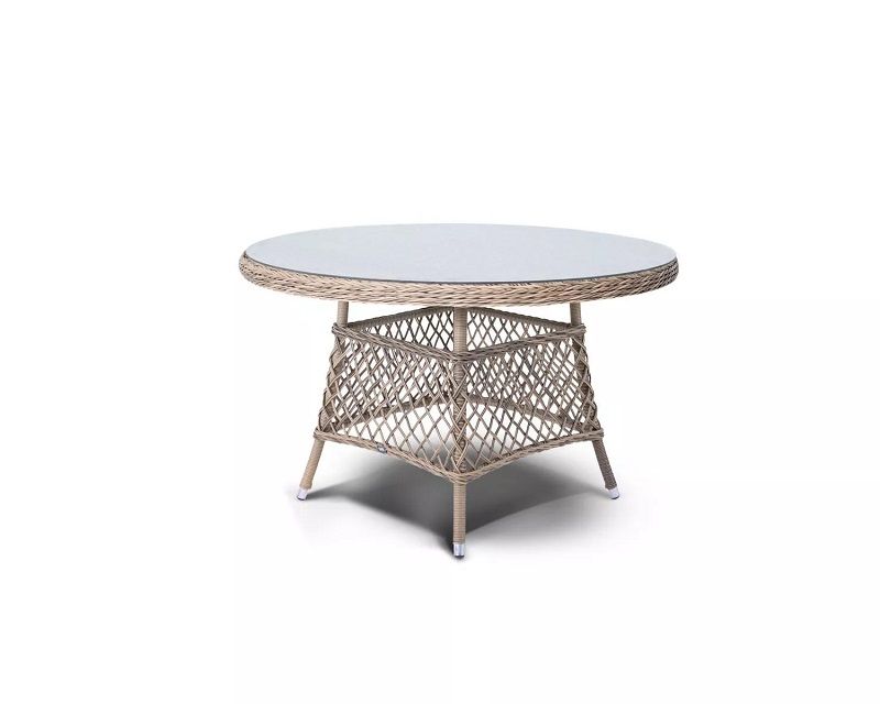 Обеденная группа Лацио 4SIS из искусственного ротанга, цвет соломенный фото 5