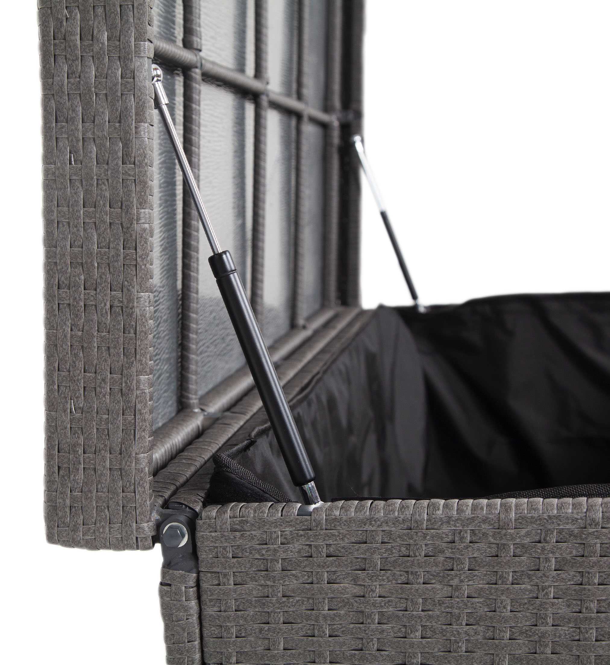 Порту сундук водонепроницаемый из искусственного ротанга, цвет графит фото 3