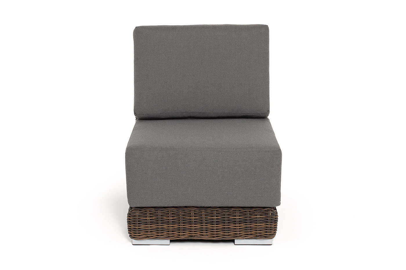 Капри модуль диванный прямой с подушками, цвет коричневый фото 2