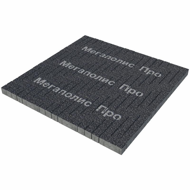 Тротуарная плитка Выбор Паркет Б.4.П.6 Стоунмикс Черный с белым фото 2