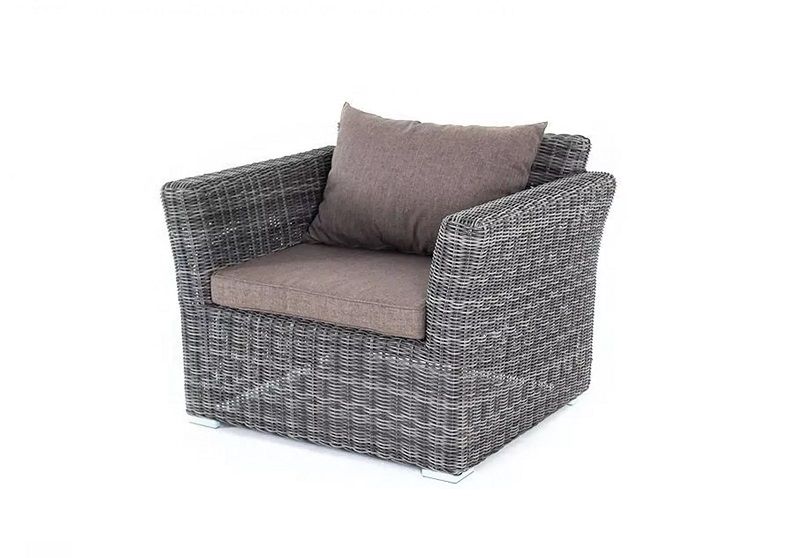 Кресло Капучино 4SIS из искусственного ротанга, цвет графит фото 1