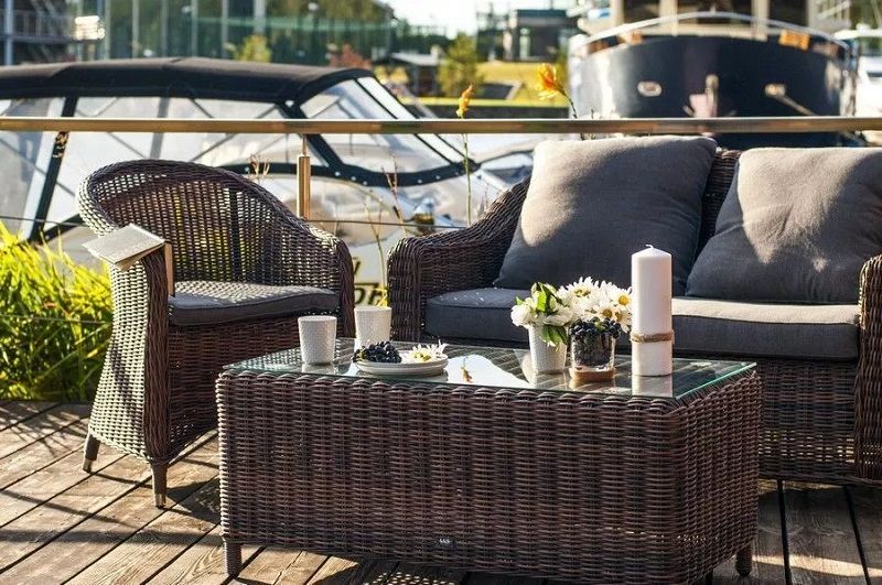 Лаунж-зона Кон Панна С 4SIS из искусственного ротанга, цвет коричневый фото 7