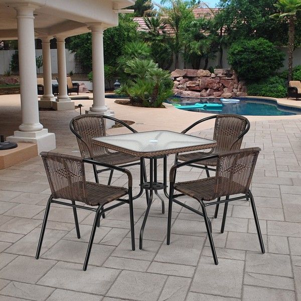 Комплект мебели Асоль-3 TLH-037BR2/070SR-70х70 R-05 Brown (4+1) фото 1