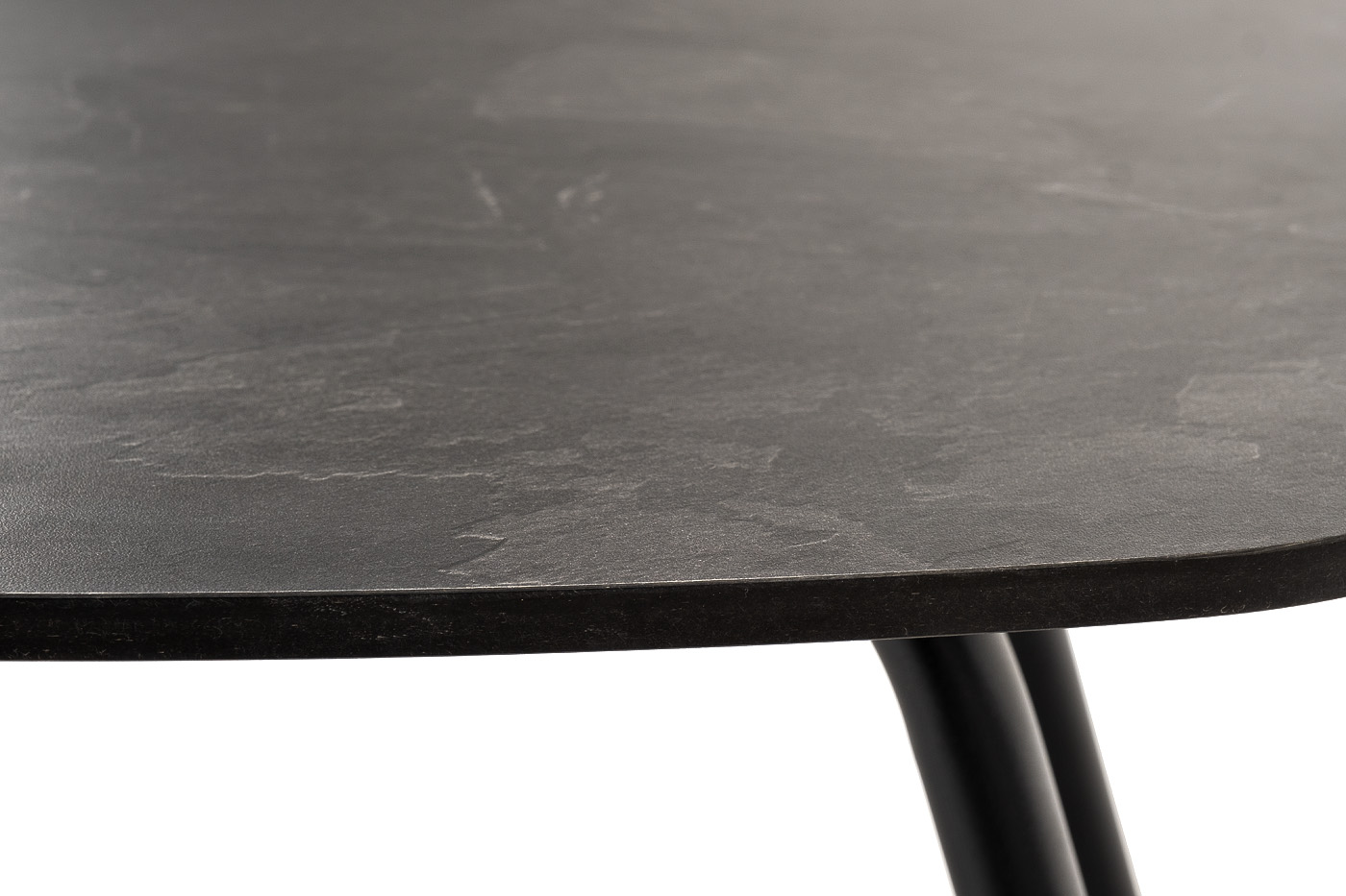 Верона журнальный столик из HPL 70х50, H40, каркас черный муар, цвет столешницы серый гранит фото 6