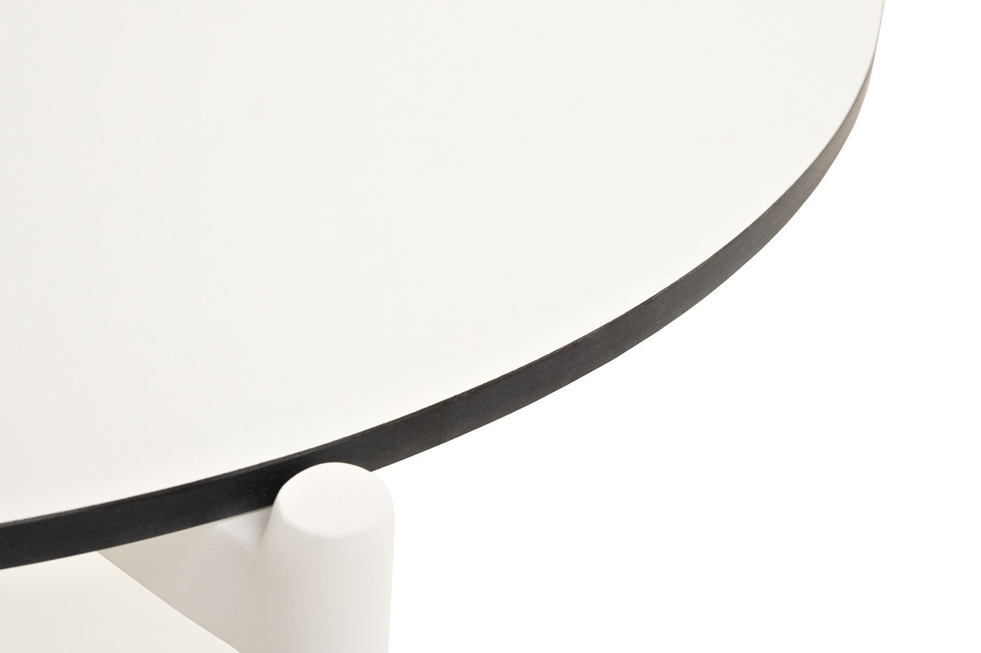 Диего журнальный стол из HPL 120х60 H40, каркас белый муар, цвет молочный фото 5