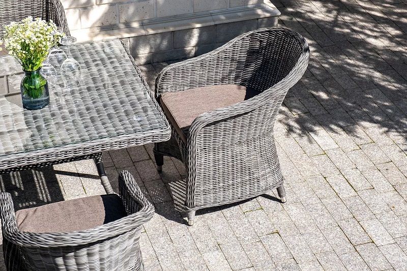 Обеденная группа Эспрессо 4SIS из искусственного ротанга, цвет графит фото 5