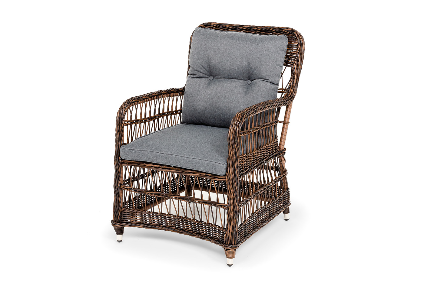 Цесена кресло плетеное из искусственного ротанга, цвет коричневый фото 1