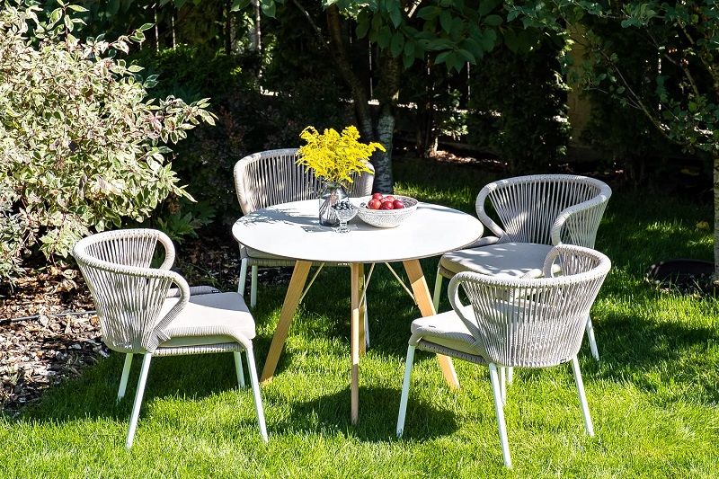 Обеденная группа Фоджа 4SIS из роупа (веревки), цвет бежевый фото 6