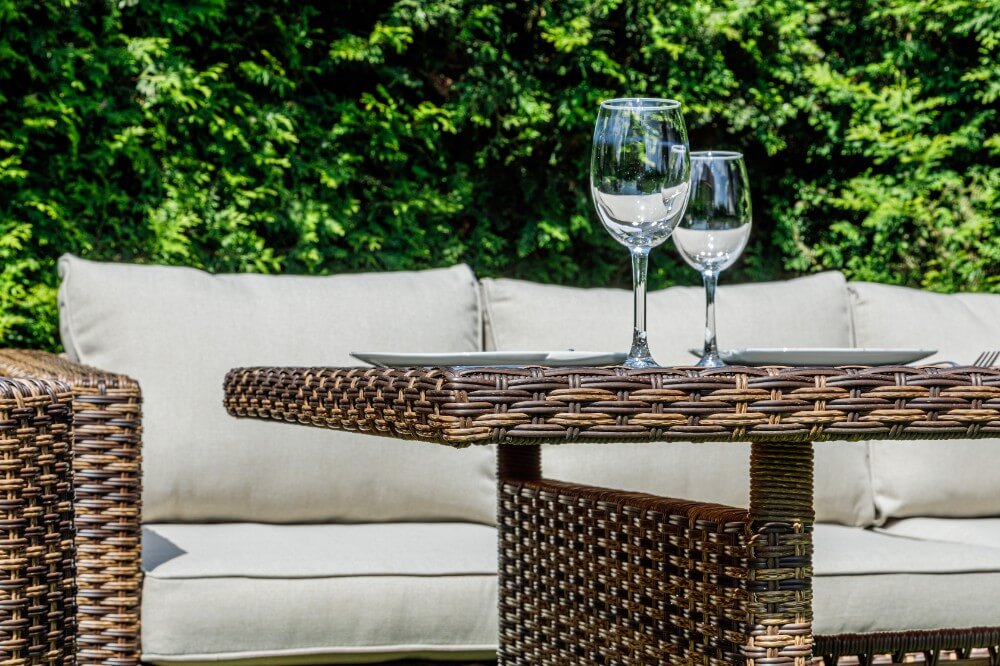 Обеденный комплект Karl Royal Family из искусственного ротанга с обеденным столом, цвет коричневый фото 9