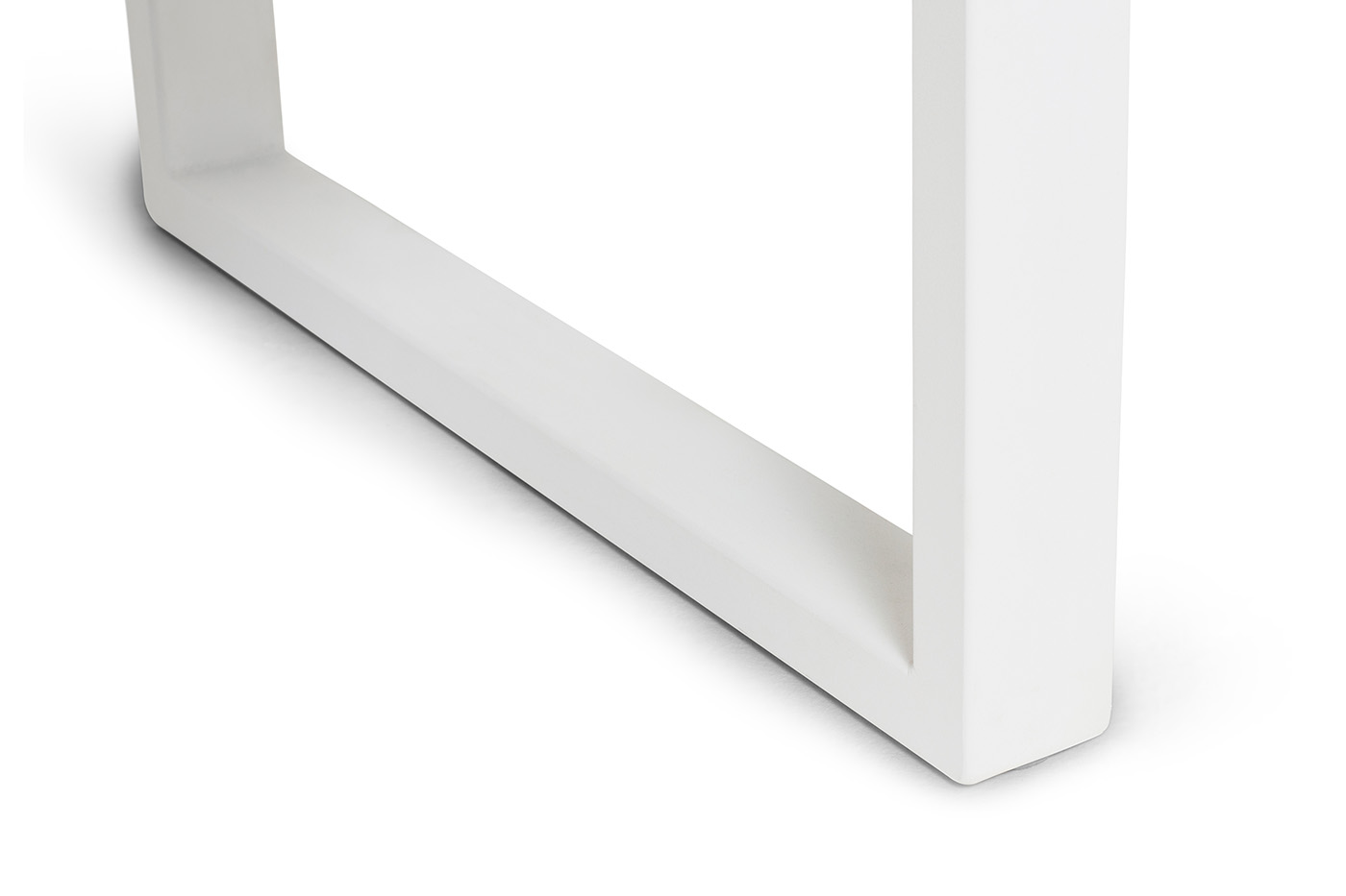 Варадеро журнальный стол из HPL 110х60 H43, каркас алюминий белый муар, цвет столешницы молочный фото 5