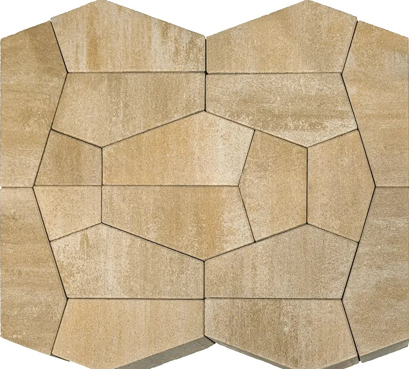 Тротуарная плитка Braer Витраж 80 мм ColorMix цвет Плато фото 1